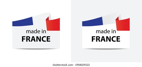 made in France   vector stamp. badge with France   flag