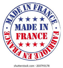 Made in France. Watermark vector stamp.