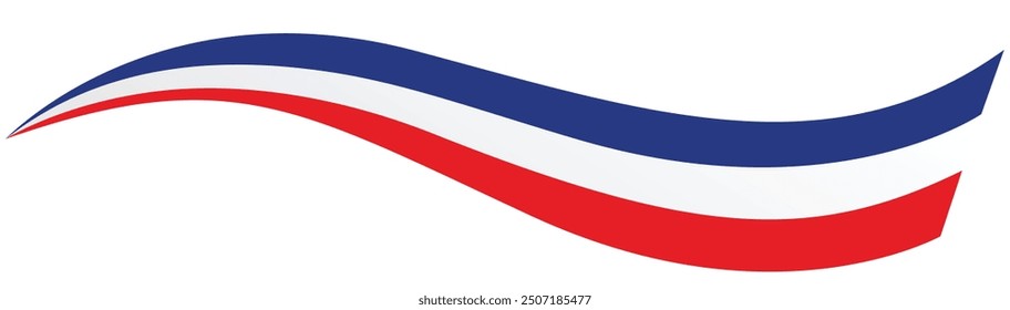 Made in France wavy colored  with the French tricolor