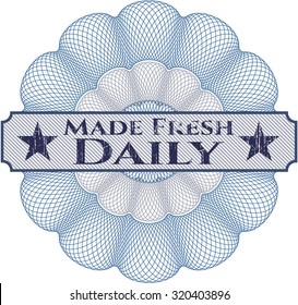 Made Fresh Daily abstract linear rosette