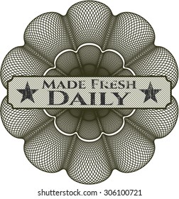 Made Fresh Daily abstract rosette