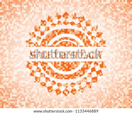 Made Fresh Daily orange mosaic emblem
