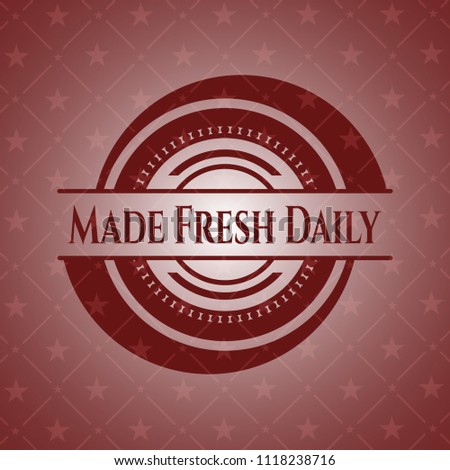 Made Fresh Daily retro red emblem