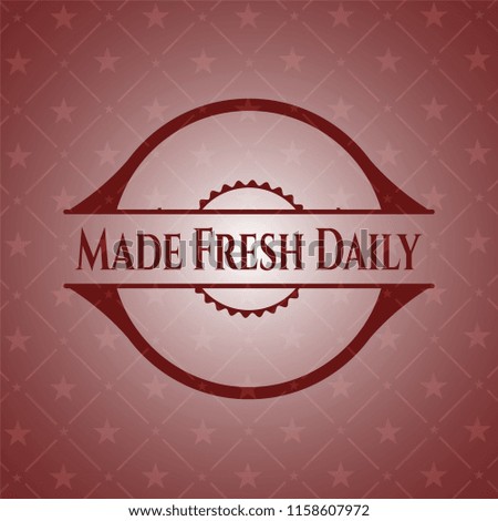 Made Fresh Daily retro style red emblem