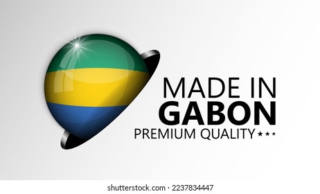 Made in Gabon graphic and label. Element of impact for the use you want to make of it.