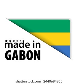 Made in Gabon graphic and label. Element of impact for the use you want to make of it.