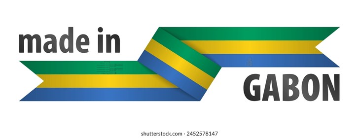 Made in Gabon graphic and label. Element of impact for the use you want to make of it.