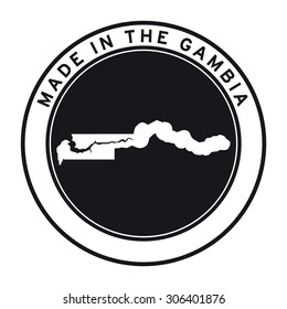 Made in The Gambia vector logo sticker button