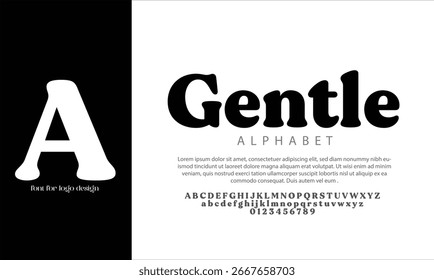 Fuente hecha del alfabeto del Vector suave para el diseño del logotipo