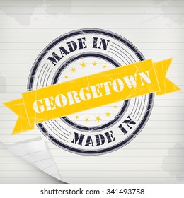Made in Georgetown vector rubber stamp on grunge paper
