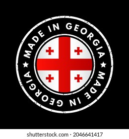 Made in Georgia text emblem badge, concept background