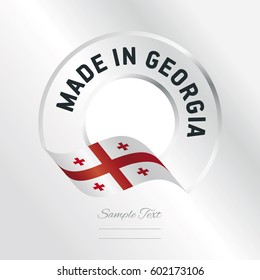 Made in Georgia transparent logo icon silver background