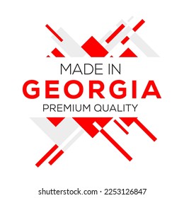 Hecho en Georgia, ilustración vectorial.