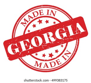 Made in Georgia vector illustration on white background