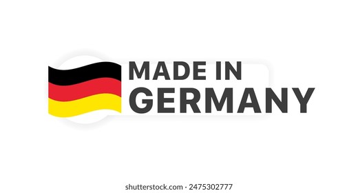 Made in German banner. Flat style. Vector illustration.