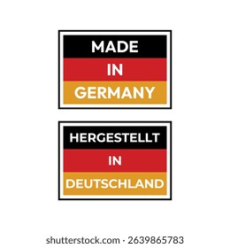 Made in Germany Badge with German Flag – Vector Label
