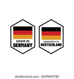 Made in Germany Badge with German Flag – Vector Label