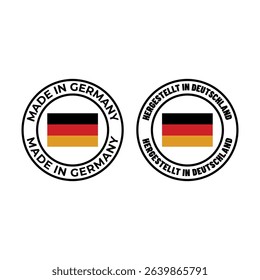 Made in Germany Badge with German Flag – Vector Label