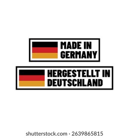 Made in Germany Badge with German Flag – Vector Label