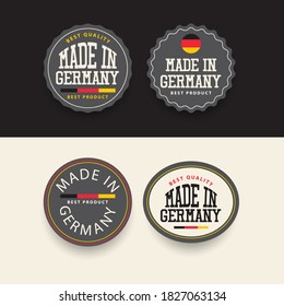 Made in Germany badge label vector template.