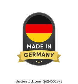 Hecho en Alemania Diseño de Vector de signo de insignia