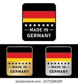 Made in Germany Badge Tag Seal Hergestellt in Deutschland Make