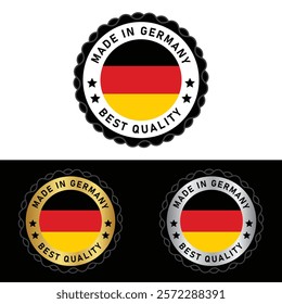 Made in Germany Badge Tag Seal Hergestellt in Deutschland Make