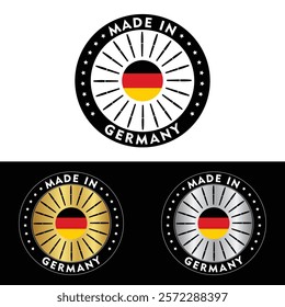 Made in Germany Badge Tag Seal Hergestellt in Deutschland Make