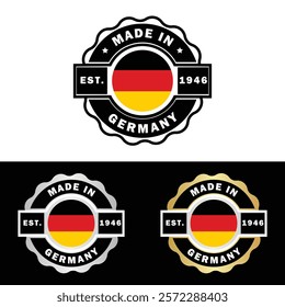 Made in Germany Badge Tag Seal Hergestellt in Deutschland Make