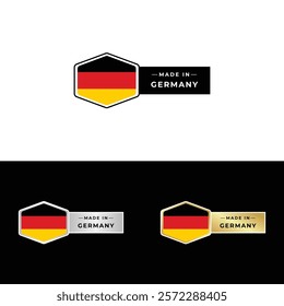 Made in Germany Badge Tag Seal Hergestellt in Deutschland Make