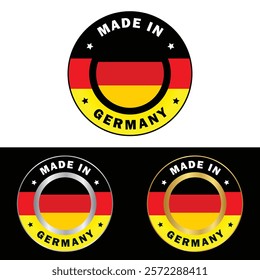 Made in Germany Badge Tag Seal Hergestellt in Deutschland Make