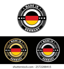 Made in Germany Badge Tag Seal Hergestellt in Deutschland Make