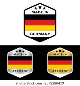 Made in Germany Badge Tag Seal Hergestellt in Deutschland Make