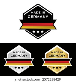 Made in Germany Badge Tag Seal Hergestellt in Deutschland Make