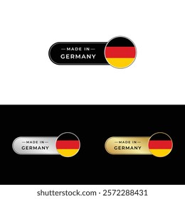 Made in Germany Badge Tag Seal Hergestellt in Deutschland Make