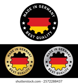 Made in Germany Badge Tag Seal Hergestellt in Deutschland Make