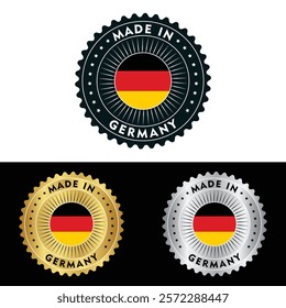 Made in Germany Badge Tag Seal Hergestellt in Deutschland Make