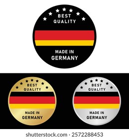 Made in Germany Badge Tag Seal Hergestellt in Deutschland Make