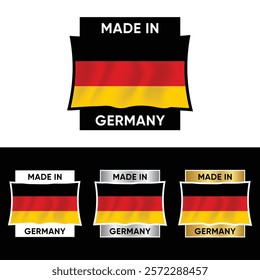 Made in Germany Badge Tag Seal Hergestellt in Deutschland Make