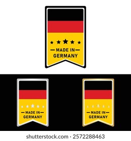 Made in Germany Badge Tag Seal Hergestellt in Deutschland Make