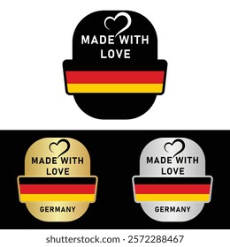 Made in Germany Badge Tag Seal Hergestellt in Deutschland Make