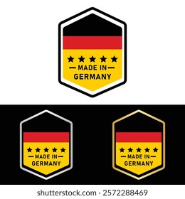 Made in Germany Badge Tag Seal Hergestellt in Deutschland Make