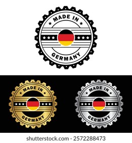 Made in Germany Badge Tag Seal Hergestellt in Deutschland Make