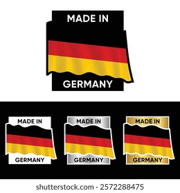 Made in Germany Badge Tag Seal Hergestellt in Deutschland Make