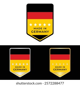 Made in Germany Badge Tag Seal Hergestellt in Deutschland Make