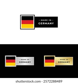 Made in Germany Badge Tag Seal Hergestellt in Deutschland Make