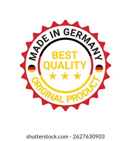 feito na alemanha melhor qualidade selo círculo logotipo vetor design	