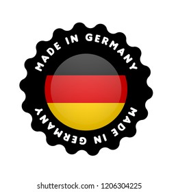 Made in Germany button vector illustration