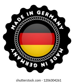 Made in Germany button vector illustration