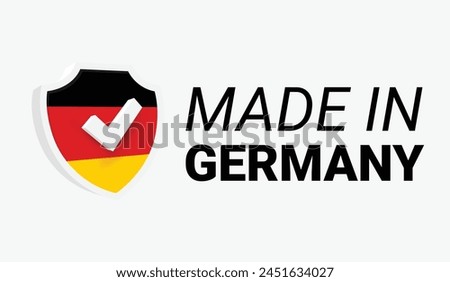 Made in Germany Emblem Showcasing Quality Assurance. Vector Illustration.